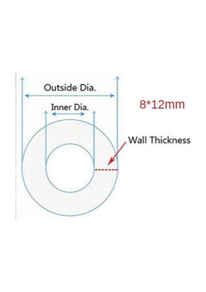 8X12 mm Tarzı 3 Metre Metre Şeffaf Gıda Sınıfı Silikon Tüp Esnek Bahçe Kauçuk Hortum Akvaryum Yumuşak Boru Boru (Yurt Dışından)
