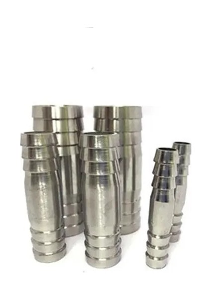 8mm Tarzı Hortum Dikeni Düz Iki Yönlü Paslanmaz Çelik Boru Bağlantı Konnektörü (Yurt Dışından)