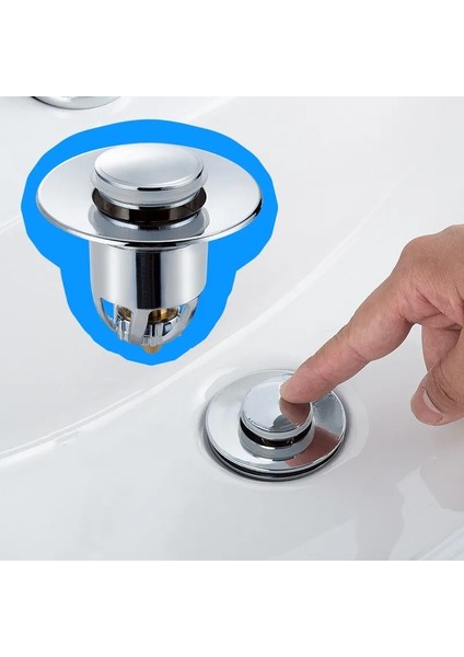 Havza Tahliye Filtresi Evrensel Bakır Pop-Up Sıçrama Çekirdek Saç Catcher Deodorant Banyo Stoper Mutfak Banyo Aracı (Yurt Dışından)