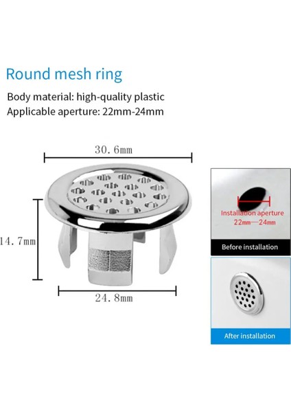 No.1 Stili 1 Bilgisayar Lavabo Taşma Kapağı Taşma Halkası Banyo Mutfak Lavabo Taşma Halkası Drenaj Gang Drenaj Oval Halka Lavabo Aksesuarları Banyo Için (Yurt Dışından)