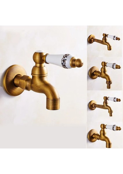F Tarzı Tarzı Antik Pirinç Havza Musluk Mutfak Musluk Bahçe Muslukları Duvara Monte Lavabo Banyo Paspas Su Dokunun Çamaşır Makinesi Musluk (Yurt Dışından) fırsatları