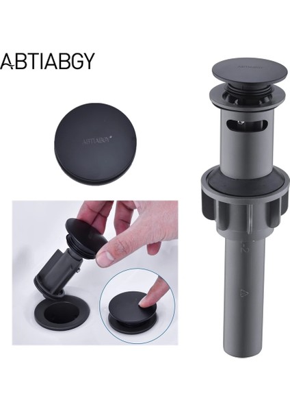 Orb Stili Paslanmaz Çelik Pop Up Lavabo Tahliye Tapası Taşma ile Mat Siyah Lavabo Havzası Tahliye Filtresi Banyo Havzası Musluk Aksesuarları (Yurt Dışından) fiyatları