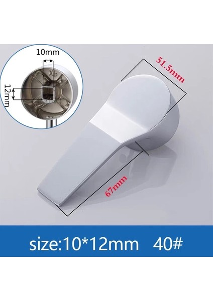 40MM Yasi Tarzı Yedek Musluk Kolu Krom Kaplama Banyo Muslukları Aksesuarları Kartuş Makara Musluk Tek Metal Kol Kolu (Yurt Dışından)