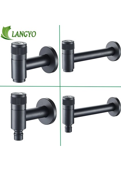NO.190303 Tarzı Siyah Yüksek Li Açık Bahçe Musluk Çamaşır Makinesi Musluk Paslanmaz Çelik Mutfak Banyo Lavabo Musluğu Paspas Havuzu Su Muslukları (Yurt Dışından) modelleri
