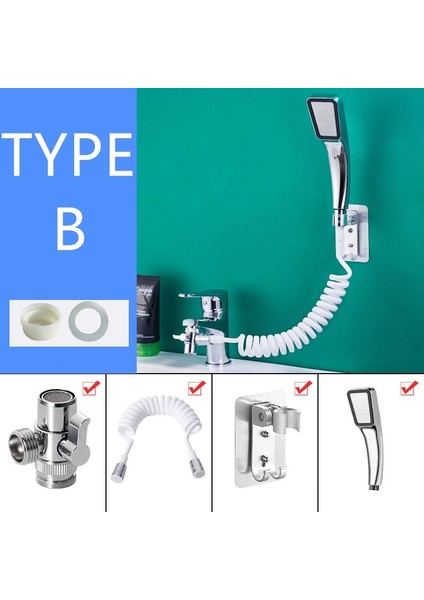B-1 Tipi Delik Stili Banyo Musluk Harici Set Duş El Püskürtücü Mutfak Musluk Yönlendirme Vanası Su Yönlendirme Ev Banyo Yönlendirici (Yurt Dışından)