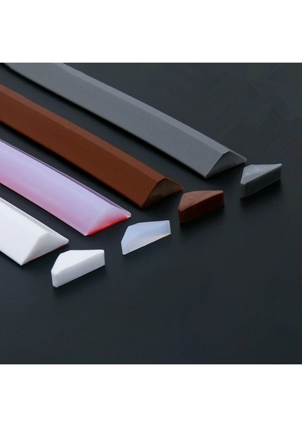 Açık Gri Tarzı Uzun 70CM Silikon Banyo Su Durdurucu Engelleyici Şerit Duş Kuru ve Islak Ayırma Taşkın Bariyeri Kapı Alt Kendinden Yapışkanlı Sızdırmazlık Şeridi (Yurt Dışından)
