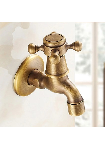 Kısa B Stili Uzun Bahçe Kullanımı Bibcock Musluk Musluk Vinç Antika Pirinç F Banyo Duvara Monte Çamaşır Makinesi Su Musluk Dokunun (Yurt Dışından)