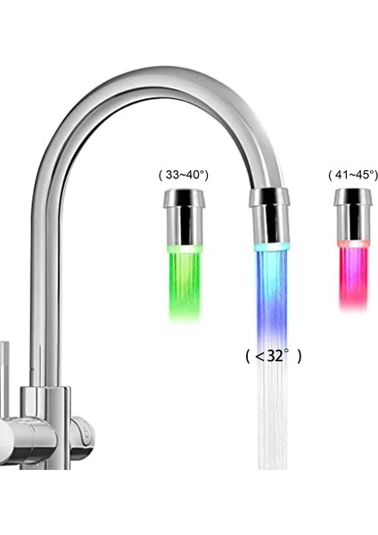 Siyah Stil Zhangji 3 Renkli LED Işık Musluk Havalandırıcı Sıcaklığa Duyarlı Adaptör ile Mutfak Banyo Su Tasarrufu LED Musluk Konektörü (Yurt Dışından) modelleri