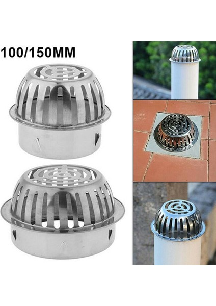 No.9 Stili Paslanmaz Çelik Yer Drenaj Filtresi Mesh Yuvarlak Büyük Anti-Blokaj Dış Mekan Drenaj Borusu, Egzoz Borusu, Çatı, Balkon Için Yer Sifonu (Yurt Dışından)