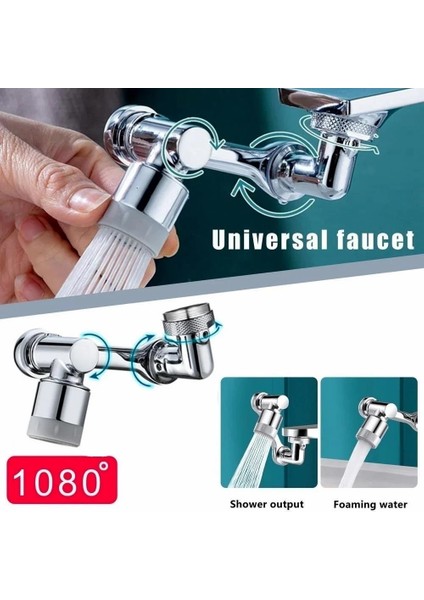 Ikili Mod Stili Evrensel 1080 Dönebilen Musluk Genişletici Musluk Havalandırıcı Plastik Musluk Sıçrama Filtresi Mutfak Lavabo Musluklar Fıskiye (Yurt Dışından) fiyatları