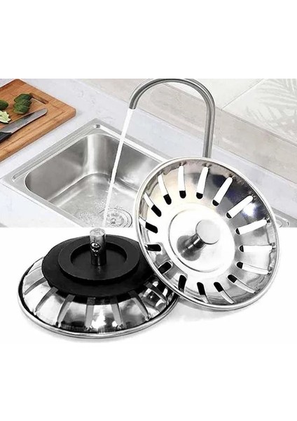 Mingjin Shop2 Şerit Kap Stili Paslanmaz Çelik Havuz Küvet Saç Catcher Stoper Banyo Lavabo Süzgeci Atık Lavabo Filtresi Fişi Mutfak Lavabo Aksesuarları Araçları (Yurt Dışından)