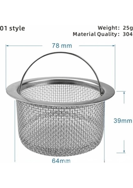 No.1 Stili Paslanmaz Çelik Küvet Saç Catcher Stoper Duş Tahliye Deliği Filtresi Saplı Metal Lavabo Süzgeci Yer Sifonu Mutfak Için (Yurt Dışından)