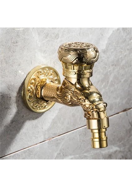B003 Tarzı Oyma Duvar Şişe Musluk Bibcock Çinko Alaşım Retro Musluk Dekoratif Açık Bahçe Musluk Çamaşır Makinesi Paspas Dokunun Torneira De Parede (Yurt Dışından)