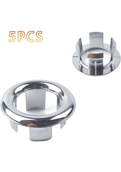 DZK5PCS Tarzı Suchme Mutfak Banyo Havzası Döşeme Banyo Lavabo Deliği Yuvarlak Taşma Drenaj Kapatma Başlığı Taşma Halkası Içi Boş Lavabo Taşma Halkası (Yurt Dışından)