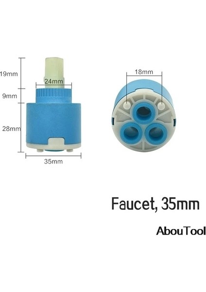 35MM Valf Göbeği Stili Banyo Yedek Musluk Kolu Krom Kaplama Musluklar Aksesuarları Kartuş Makara Musluk Tek Metal Kolu Kolu (Yurt Dışından)