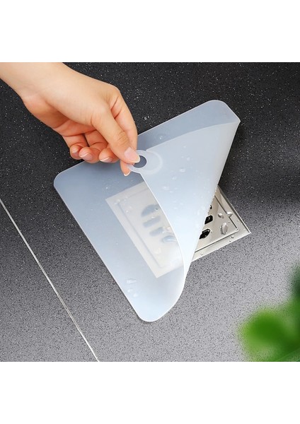 20X20 cm Gri Model Kalın Silikon Yer Sifonu Deodorant Kapağı Banyo Deodorantı Böcek Geçirmez Mühür Ev Kanalizasyon Boru Lavabo Anti-Koku Zemin Örtüsü (Yurt Dışından) fiyatları