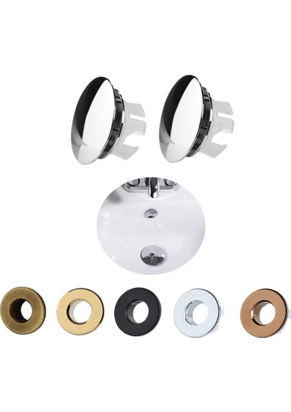 Krom Stili Diğer Banyo Lavabo Taşma Kapağı Yuvarlak Delik Taşma Seramik Havza Tencere Bakır Ekle Havza Aksesuarı Alet Fikstür Iyileştirme (Yurt Dışından) fiyatları