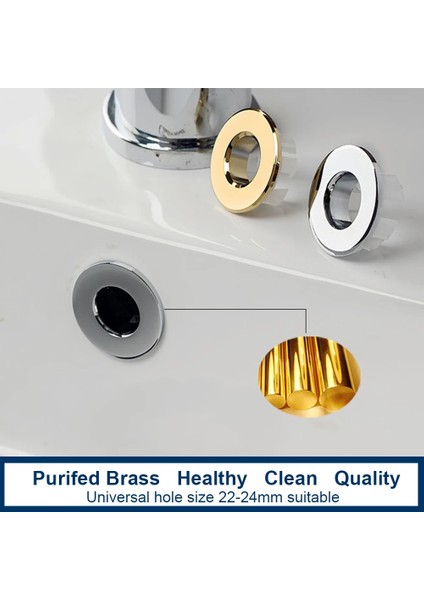 Krom Stili Diğer Banyo Lavabo Taşma Kapağı Yuvarlak Delik Taşma Seramik Havza Tencere Bakır Ekle Havza Aksesuarı Alet Fikstür Iyileştirme (Yurt Dışından) indirimleri