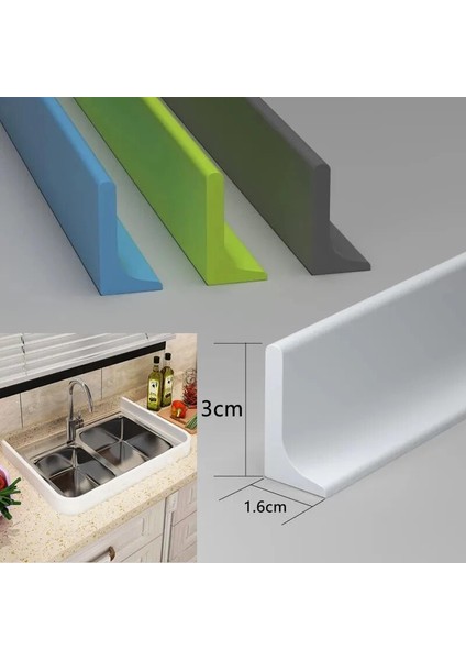 Mingjin Shop2 Siyah Stil 60CM Duş Barajı Banyo Aksesuarları Silikon Kuru ve Islak Ayırma Su Tutucu Şerit Sel Bariyeri Kapı Durdurucu Koruma Engelleyici (Yurt Dışından)