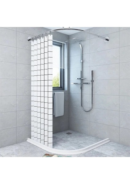 Mingjin Shop2 Siyah Stil 60CM Duş Barajı Banyo Aksesuarları Silikon Kuru ve Islak Ayırma Su Tutucu Şerit Sel Bariyeri Kapı Durdurucu Koruma Engelleyici (Yurt Dışından)