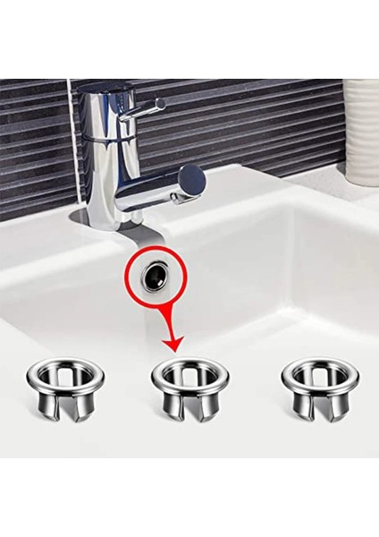 DZK1PCS Tarzı Suchme Mutfak Banyo Havzası Döşeme Banyo Lavabo Deliği Yuvarlak Taşma Drenaj Kapatma Başlığı Taşma Halkası Içi Boş Lavabo Taşma Halkası (Yurt Dışından) modelleri