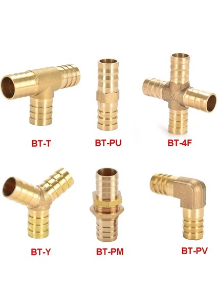 Bt-Pm Tarzı OD12 mm Bağlantı Parçaları Konektörü Bakır Pagoda Hava Yakıt Su Borusu Pirinç Diken Boru Tesisat Dikenli Bağlantı Çoğaltıcı Adaptörü (Yurt Dışından)
