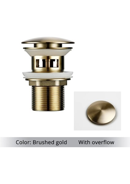 Sarı Tarzı Pop Up Tahliye Düğmesi Banyo Lavabo Fişi Süzgeç Sifon Atık Stoper Lavabo Musluk Aksesuarı Washbae Siyah Altın Gül (Yurt Dışından)