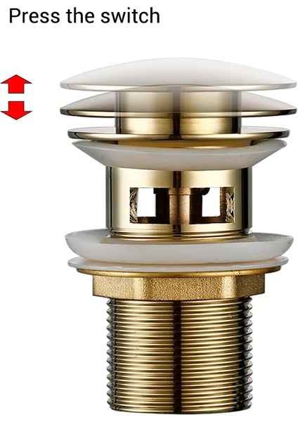 Sarı Tarzı Pop Up Tahliye Düğmesi Banyo Lavabo Fişi Süzgeç Sifon Atık Stoper Lavabo Musluk Aksesuarı Washbae Siyah Altın Gül (Yurt Dışından) fırsatları