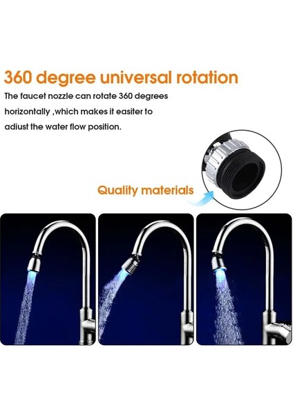 7 Renk Değişen Stil LED Aydınlatma Su Musluk Rgb Renk Değiştiren Musluk Duş Başlığı 360 Derece Isıya Dayanıklı Püskürtücü Plastik Yedek Meme (Yurt Dışından) modelleri