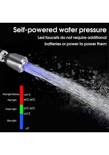 7 Renk Değişen Stil LED Aydınlatma Su Musluk Rgb Renk Değiştiren Musluk Duş Başlığı 360 Derece Isıya Dayanıklı Püskürtücü Plastik Yedek Meme (Yurt Dışından) indirimleri
