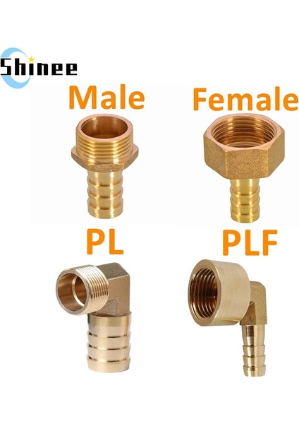 Plf Stili 4 mm Diken Pirinç Hortum Bağlantısı mm Dikenli Kuyruk Bsp Erkek Dişi Dişli Bakır Konnektör Bağlayıcı (Yurt Dışından)