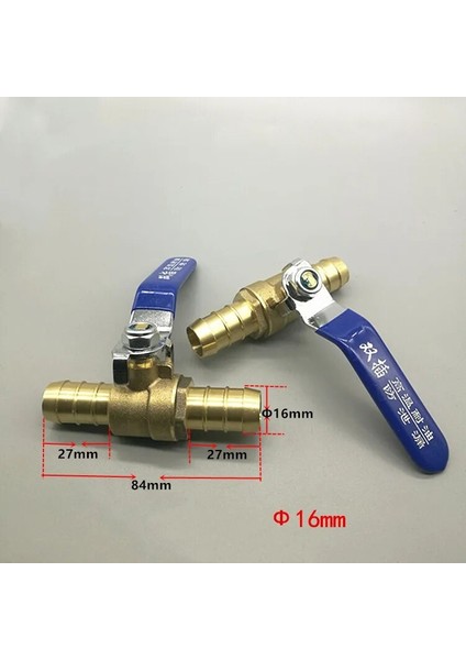 16MM-2 Yollu Stil Hortum Diken Y Tipi Üç 3 Yollu Pirinç Kapatma Küresel Vana Boru Tesisat Konnektör Adaptörü Yakıt Gaz Su Yağ Hava (Yurt Dışından)