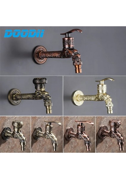 G3-4 Uç ve Adaptör Stili Uzatmak Pirinç Dekoratif Açık Bahçe Musluk Oyma Duvara Montaj Bibcock Çamaşır Makinesi Paspas Musluklar Torneira Parede (Yurt Dışından) fiyatları