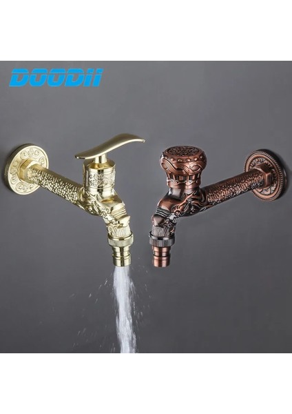 G3-4 Uç ve Adaptör Stili Uzatmak Pirinç Dekoratif Açık Bahçe Musluk Oyma Duvara Montaj Bibcock Çamaşır Makinesi Paspas Musluklar Torneira Parede (Yurt Dışından) modelleri