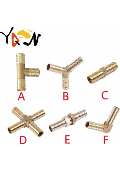 F-Dirsek Tipi Tarzı 14 mm Bakır Su Borusu Için Düz Dirsek T Yx Şekil Yolu Konektörü Pirinç Diken Boru Bağlantısı (Yurt Dışından)