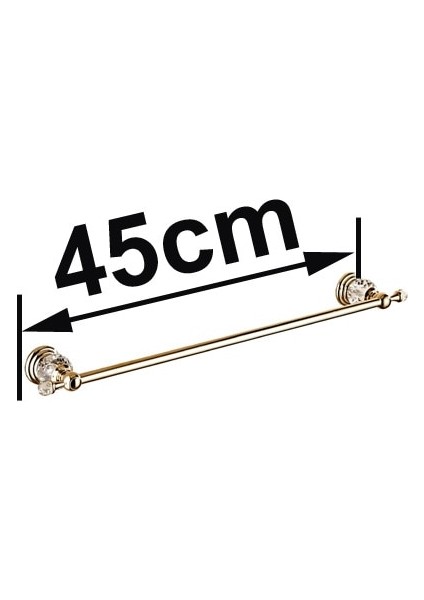 Altın 45 cm Tarzı Paslanmaz Çelik Banyo Tek Havlu Raf Raf Tutucu Banyo Havlu Askısı Bar Kare Designtowel Ray Banyo Aksesuarları (Yurt Dışından)