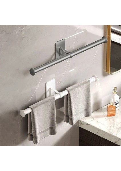 55CM Beyaz Tarzı Uzay Alüminyum Siyah Havlu Bar Havlu Askısı Banyo Duvara Monte Havlu Tutucu Tuvalet Tek Bar Havlu Halkası cm (Yurt Dışından)