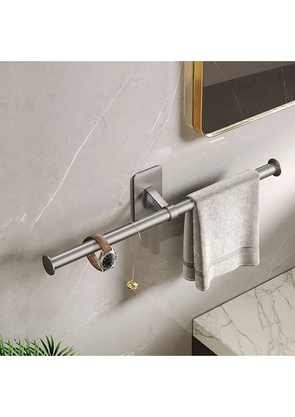 55CM Beyaz Tarzı Uzay Alüminyum Siyah Havlu Bar Havlu Askısı Banyo Duvara Monte Havlu Tutucu Tuvalet Tek Bar Havlu Halkası cm (Yurt Dışından)