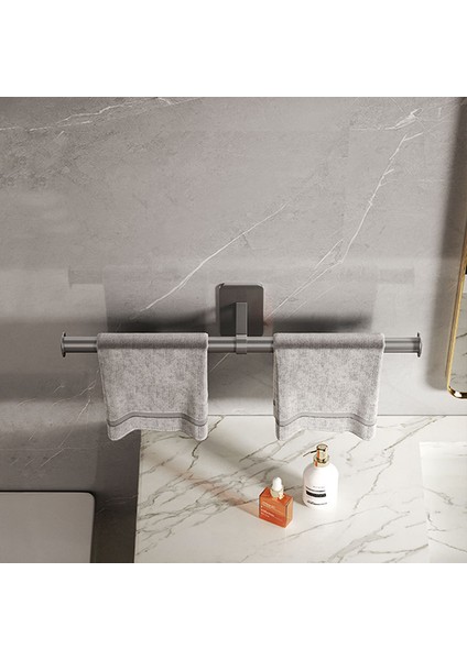 55CM Beyaz Tarzı Uzay Alüminyum Siyah Havlu Bar Havlu Askısı Banyo Duvara Monte Havlu Tutucu Tuvalet Tek Bar Havlu Halkası cm (Yurt Dışından)
