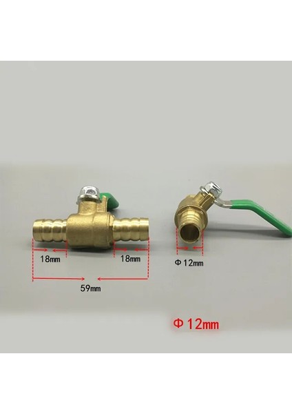 12MM-2 Yollu Stil Hortum Diken Y Tipi Üç 3 Yollu Pirinç Kapatma Küresel Vana Boru Tesisat Konnektör Adaptörü Yakıt Gaz Su Yağ Hava (Yurt Dışından)