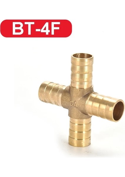 4 Yollu Stil Dış Çap 14 mm Bağlantı Parçaları Konektörü Bakır Pagoda Hava Yakıt Su Borusu Pirinç Diken Boru Tesisat Dikenli Bağlantı Çoğaltıcı Adaptörü (Yurt Dışından)