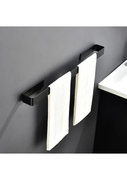 Siyah Stil Diğer Alüminyum Havlu Çubuğu Siyah Havlu Tutucu Banyo No Matkap Havlu Askısı 3 M Duvara Monte Portmanto Mutfak Kumaş Askı Donanımı (Yurt Dışından) modelleri