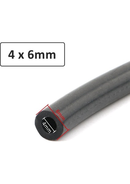 4X6MM Tarzı 1 M Siyah Silikon Tüp 3 ~ 38MM Kauçuk Hortum Akvaryum Hava Pompası Için Esnek Yumuşak Boru (Yurt Dışından)