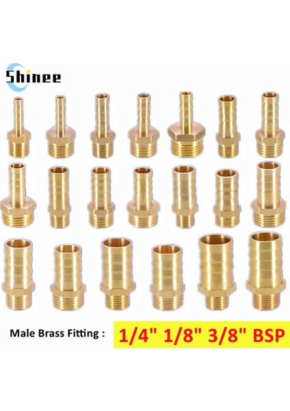 3L8BSP 14MM Diken Stili 1 Parça Brae Bağlantısı mm Hortum Dikenli Kuyruk Bsp Erkek Konnektör Bağlantısı Bakır Bağlantı Adaptörü (Yurt Dışından)