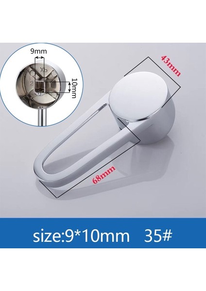 35 mm Tip 1 Stili Musluk Kolu Aksesuarları Banyo Yedek Krom Kaplama Musluklar Kartuş Makara Musluk Tek Metal Kol Kolu (Yurt Dışından)