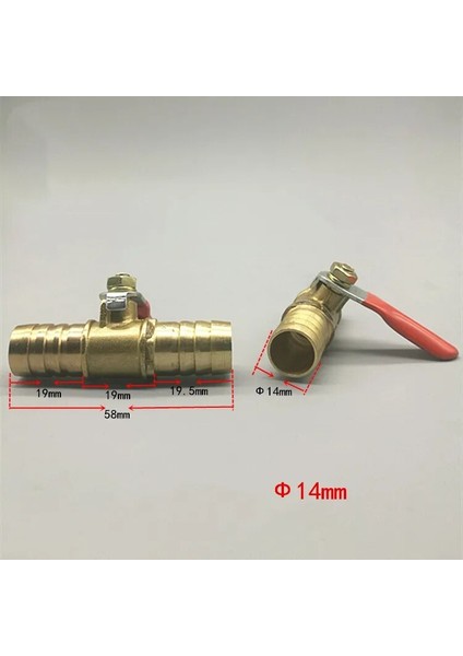 14MM-2 Yollu Stil Hortum Diken Y Tipi Üç 3 Yollu Pirinç Kapatma Küresel Vana Boru Tesisat Konnektör Adaptörü Yakıt Gaz Su Yağ Hava (Yurt Dışından)