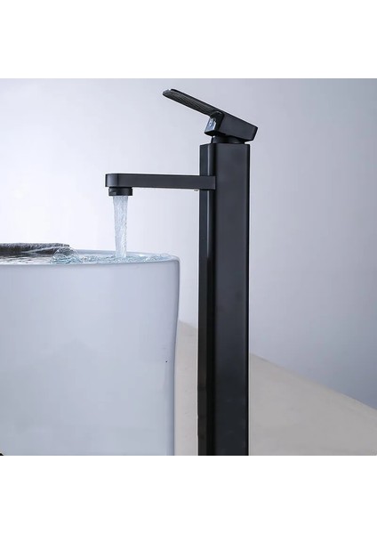 Gümüş - L- Hortum Stili Yok Banyo Musluk Havzası Musluklar Tek Delik Sıcak Soğuk Su Lavabo Bataryası Dokunun Mat Siyah Yüksek Sıcaklık ve Yüksek Basınca Dayanıklı (Yurt Dışından)