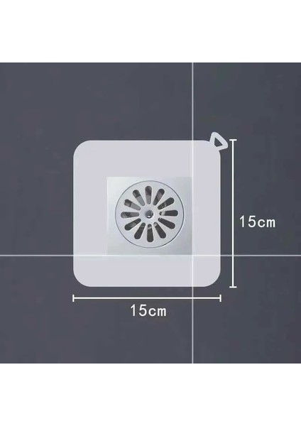 Beyaz 15CM X15CM Tarzı Kalın Silikon Yer Sifonu Deodorant Kapağı Banyo Deodorantı Böcek Geçirmez Mühür Kanalizasyon Boru Lavabo Anti-Koku Yer Sifonu Kapağı (Yurt Dışından)