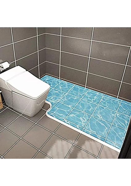 Gri Tarzı 80CM Banyo Su Durdurucu Engelleyici Sel Bariyeri Kuru ve Islak Ayırma Tutma Şeridi Kauçuk Baraj Yapışkanlı Cam Duş Kapısı Sızdırmazlık Bandı (Yurt Dışından)
