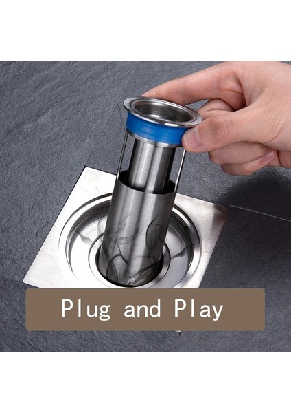 Tip 1 Stili Banyo Paslanmaz Çelik Yer Sifonu Çekirdek Deodorantı Böcek Geçirmez Derin Su Mühür U-Tipi Tuvalet Kanalizasyon Lavabo Anti-Koku Kapağı (Yurt Dışından)